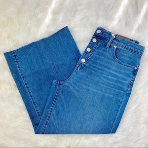 Madewell Denim Flare Jeans with Button Detail